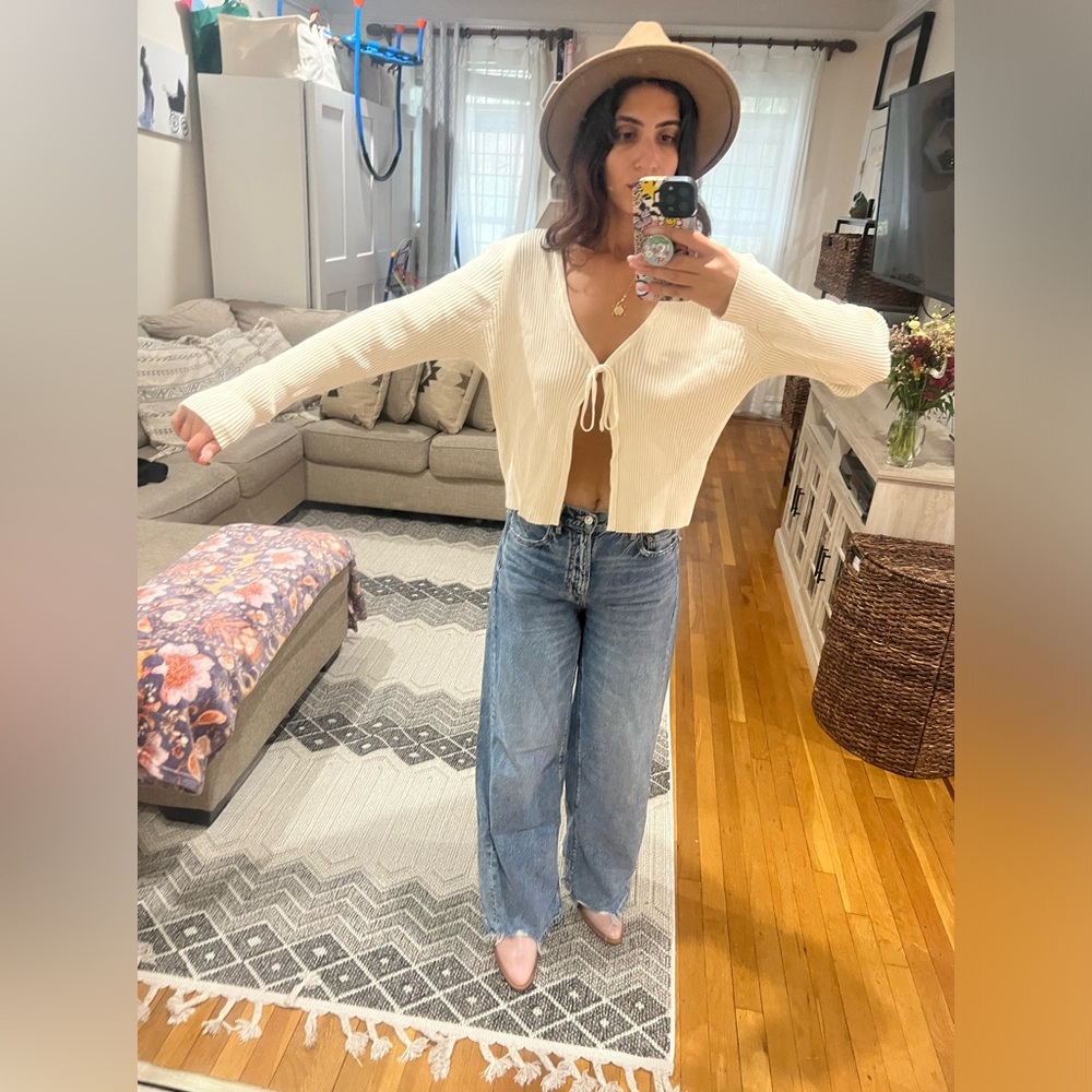 Two Bundle Of No Boundaries Tie Front Ribbed Long… - image 1